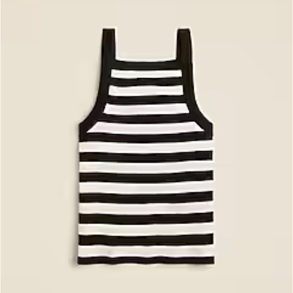 J Crew Vintage rib wide-strap tank top in stripe